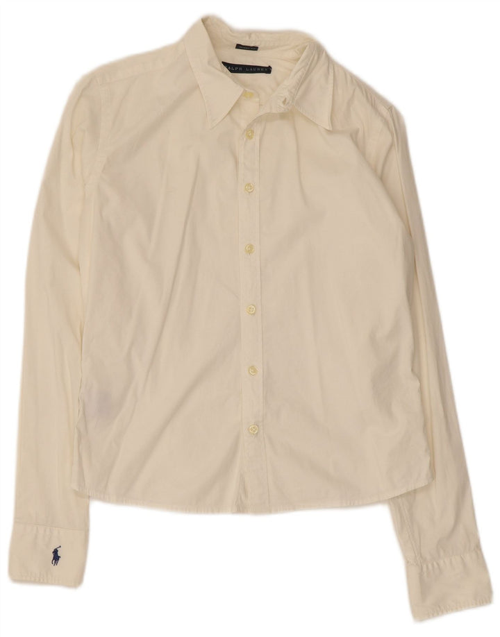 Ralph Lauren Chemise skinny pour femme US 8 Medium Off White