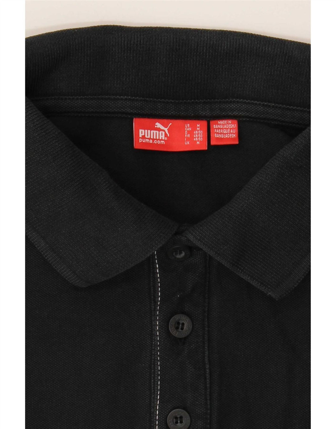 Puma Polo Homme Noir Moyen Coton