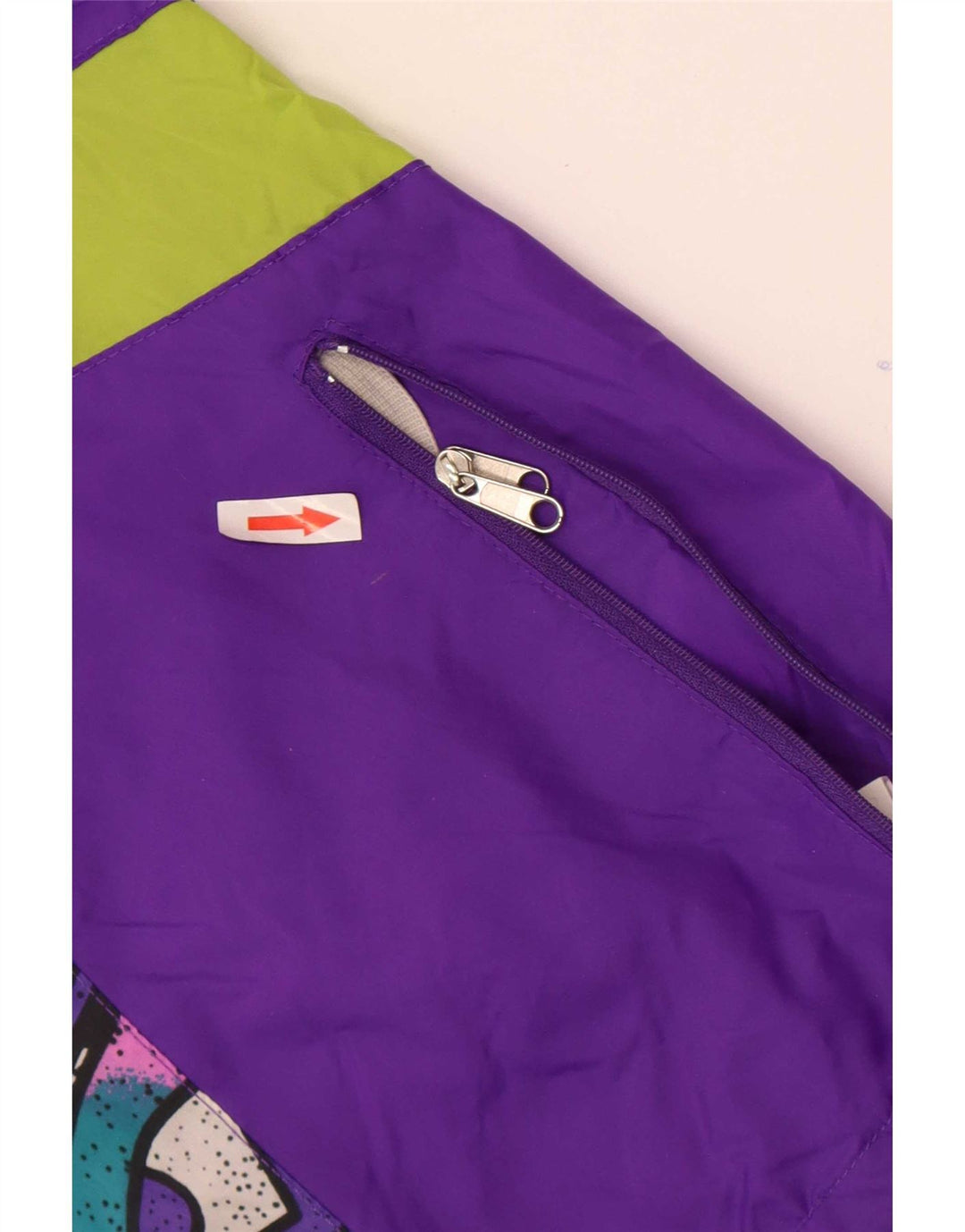 Active Veste de Pluie Homme UK 40 Large Violet Géométrique Polyamide