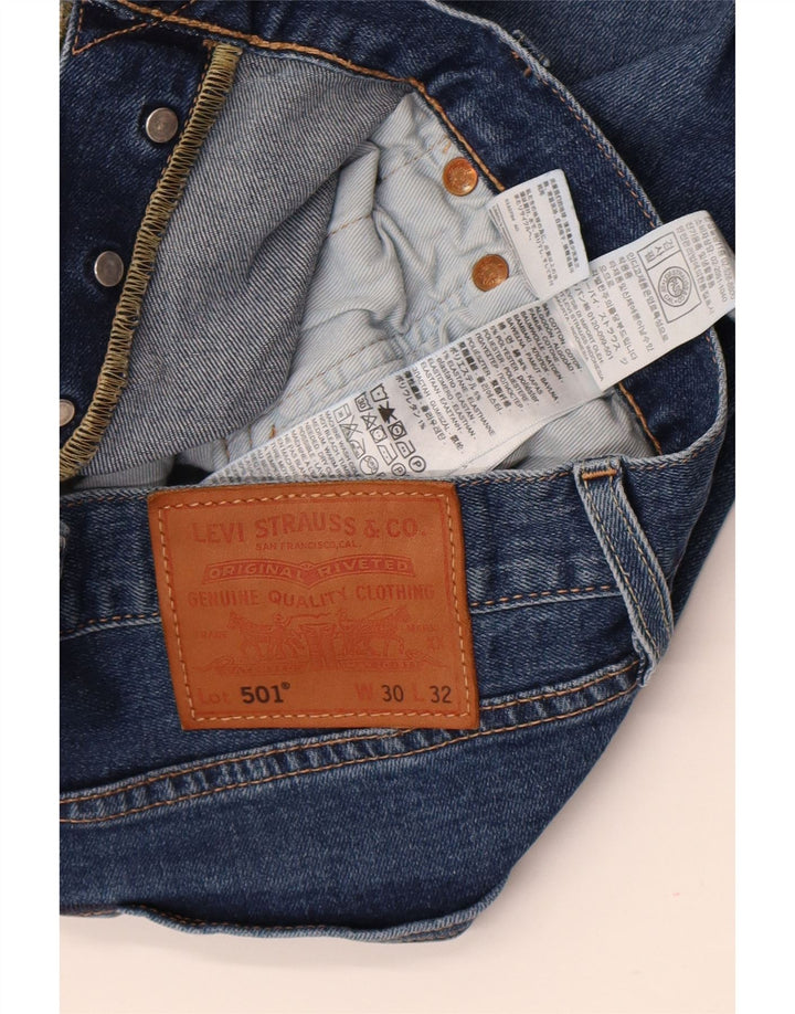 LEVI'S Jean Droit 501 Homme W30 L32 Bleu Coton