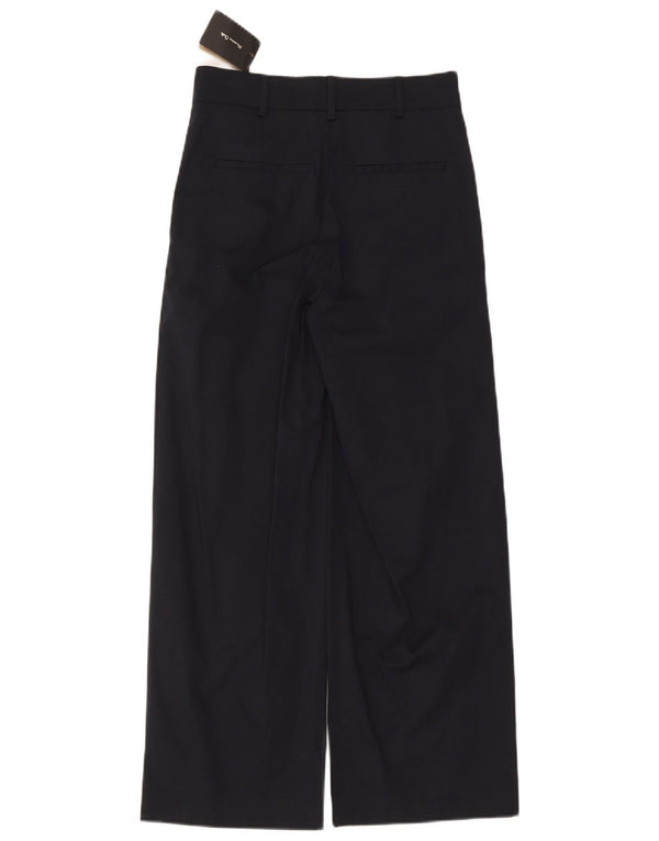 Massimo Dutti Pantalon Chino Taille Haute Femme EU 34 2XS W24 L25 Bleu Marine