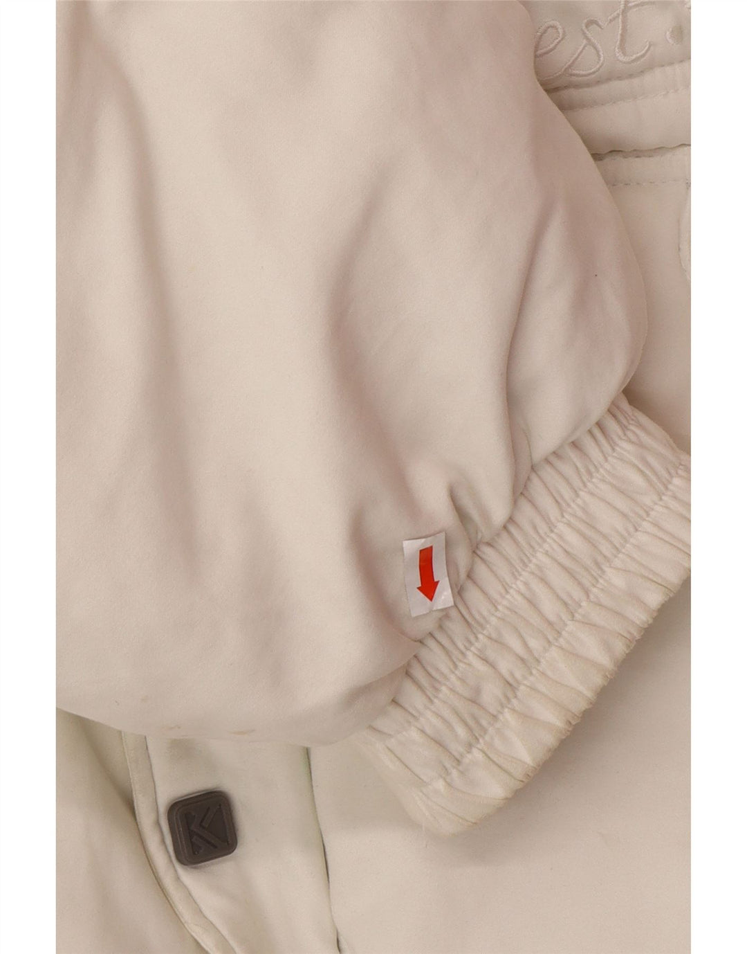 KARL KANI Veste matelassée à capuche graphique pour hommes UK 44 2XL Blanc Polyester