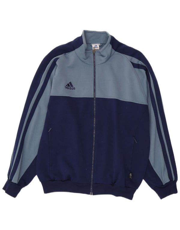 Adidas Climalite Survêtement Top Veste UK 44/46 Grand Bleu Marine