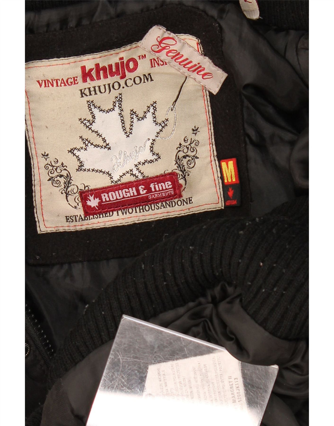 KHUJO Veste utilitaire à capuche pour homme UK 38 Medium Noir Polyester