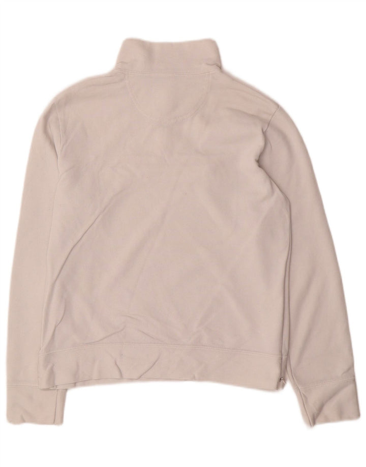 Champion Sweat-shirt à col zippé pour femme UK 10 Petit Blanc