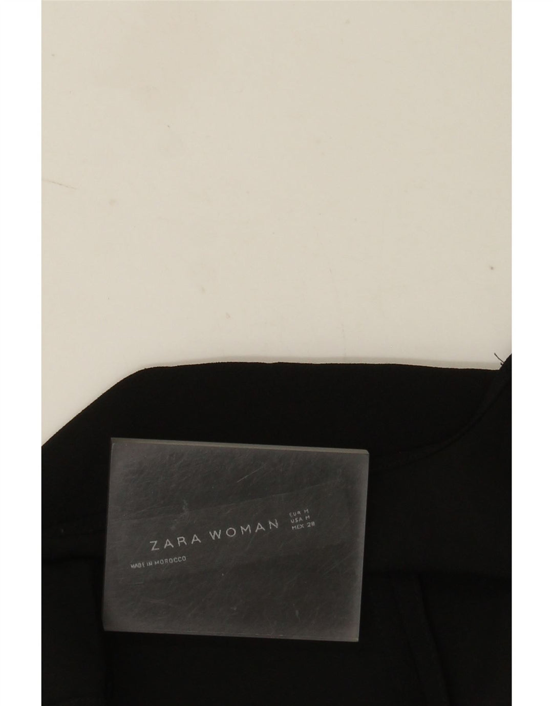 Zara Robe portefeuille sans manches pour femme UK 44 Noir moyen