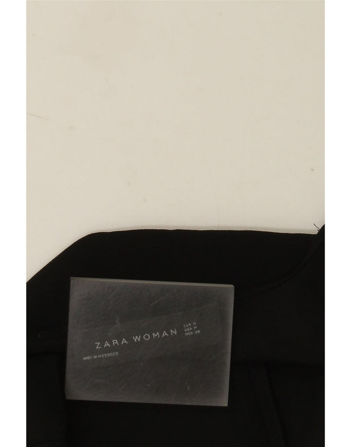 Zara Robe portefeuille sans manches pour femme UK 44 Noir moyen