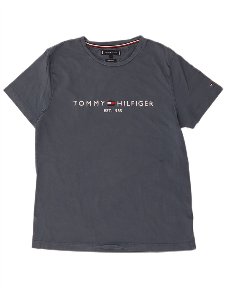 Tommy Hilfiger T-Shirt Graphique Homme Gris Moyen Coton