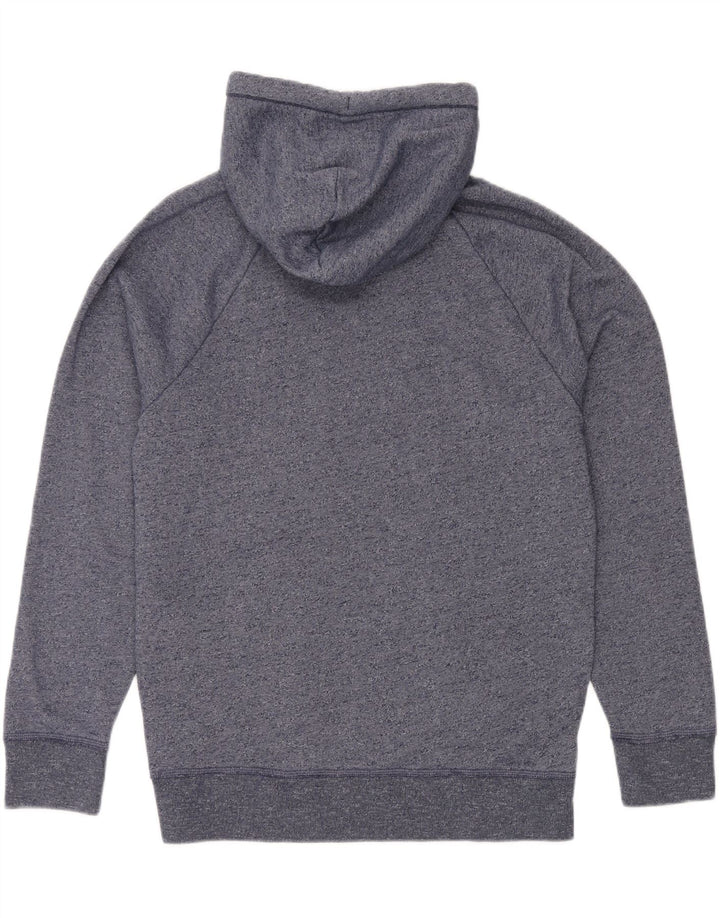 HOLLISTER Pull à capuche graphique XL en coton moucheté bleu pour homme