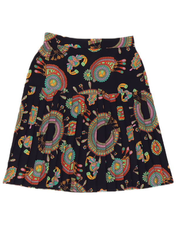 Jupe plissée couteau femme vintage IT 44 Medium W28 Bleu Marine