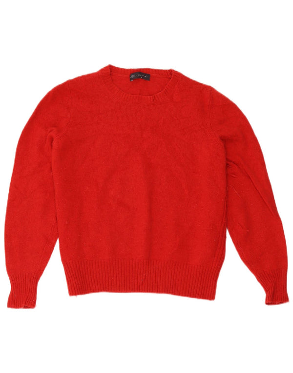 Marks & Spencer Pull col bateau pour femme UK 18 XL Laine d'agneau rouge