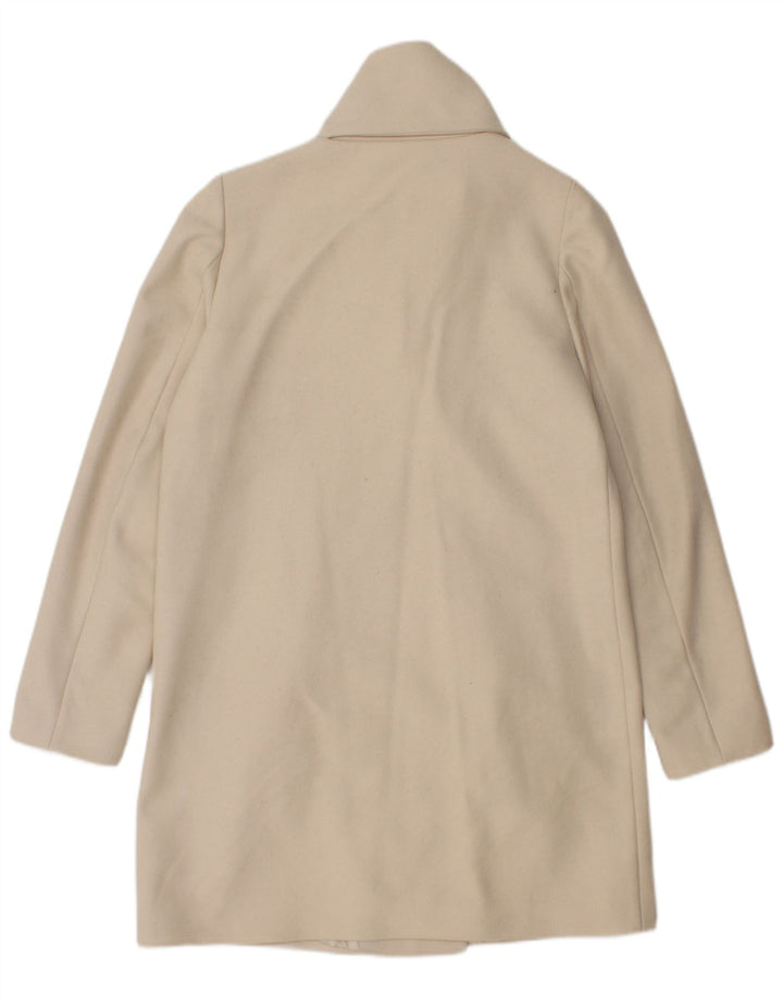 Benetton Pardessus Femme IT 42 Laine Blanche Moyenne