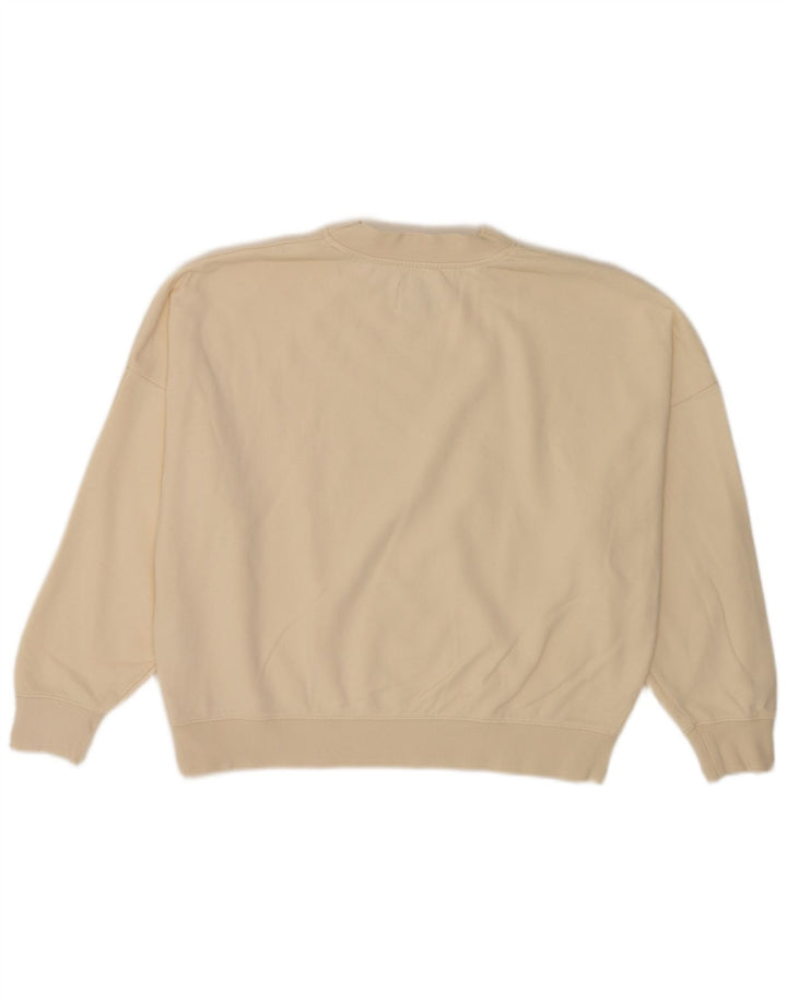 PEPE Jeans Sweat-shirt surdimensionné graphique pour femme UK 10 Small Blanc cassé