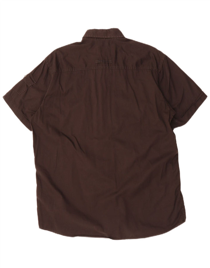 CAMEL ACTIVE Chemise à Manches Courtes Homme Large Noir Coton
