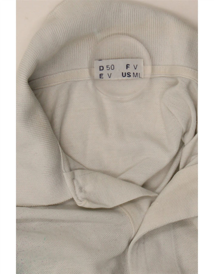 SERGIO TACCHINI Polo Homme Blanc Moyen Tie Dye Coton