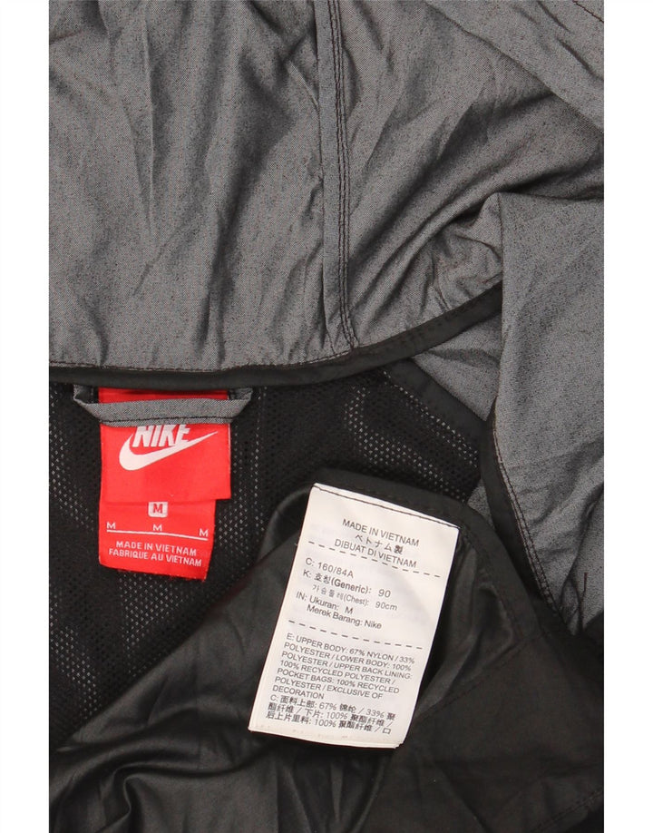 Nike Veste de pluie à capuche pour homme UK 38 Gris moyen Colorblock Nylon