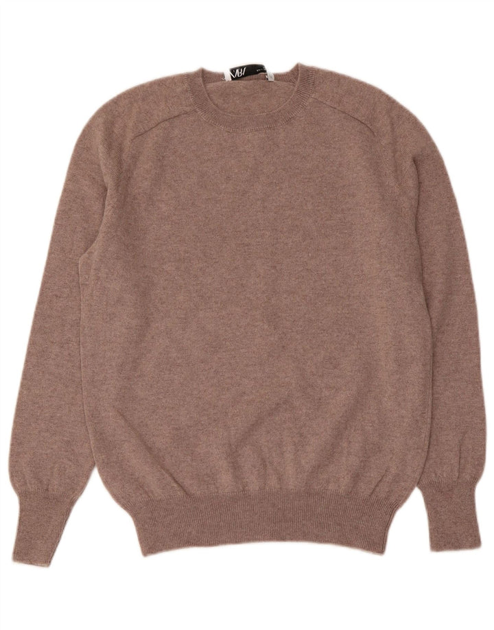 ZARA Pull à col rond pour femme UK 12 Marron moyen