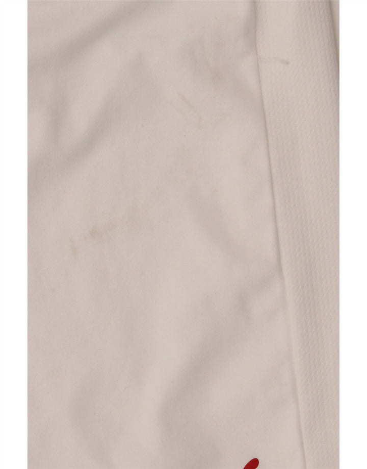 PUMA Short de Sport Homme Blanc Moyen Polyester