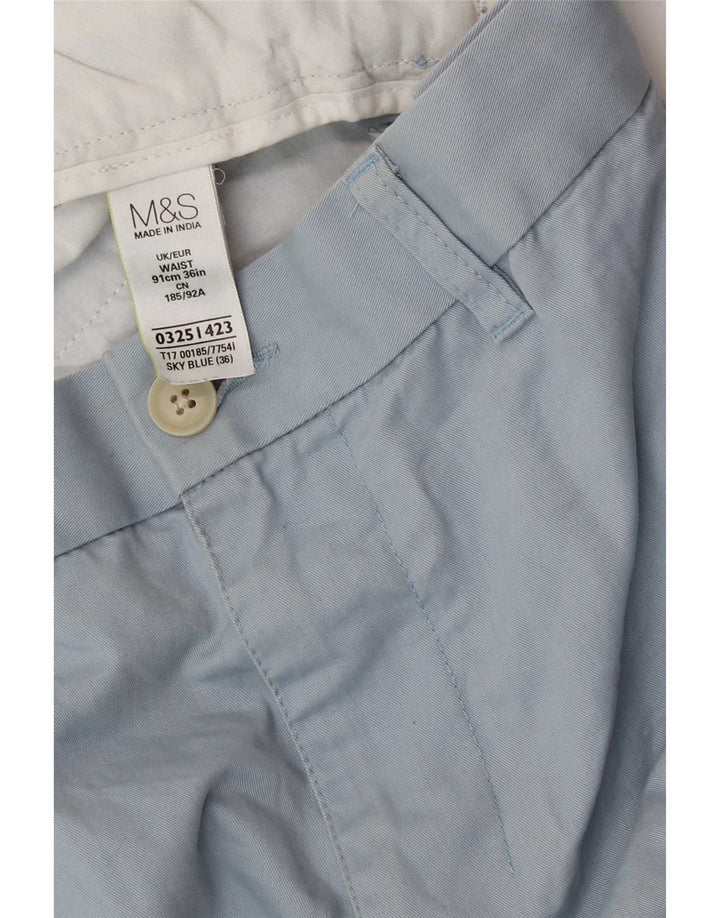 Marks & Spencer Short Chino Homme W36 Grand Bleu Coton
