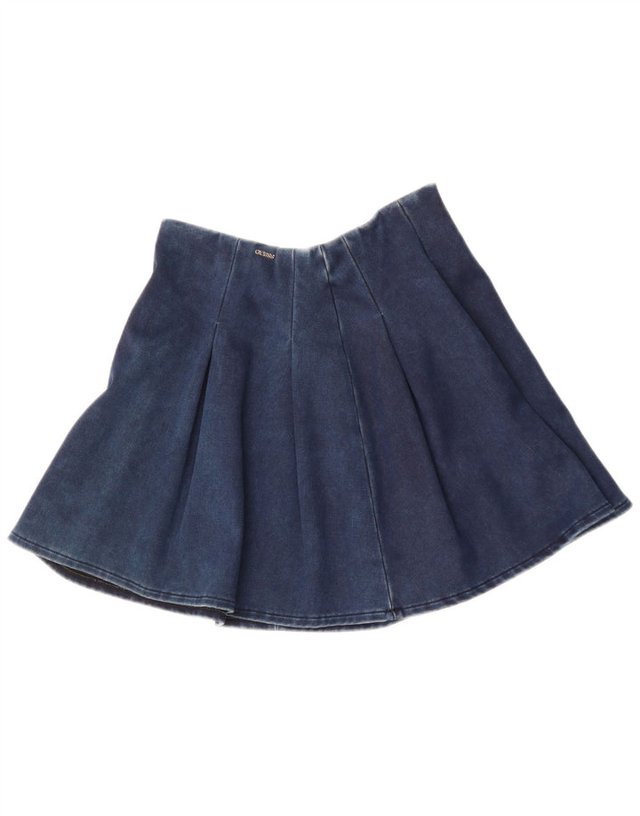 Guess Femme Mini Jupe En Jean W28 Bleu Marine Moyen Coton