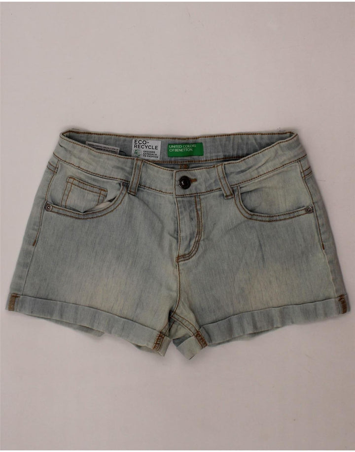 BENETTON Short en jean fille 11-12 ans W26 Bleu