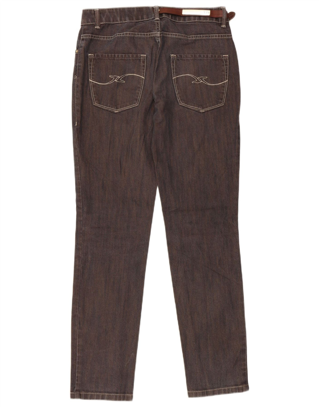 Trussardi Femme Jean Slim W25 L30 Marron Coton