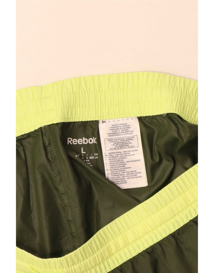 Reebok Short de sport pour femme UK 16 Large Kaki Polyester