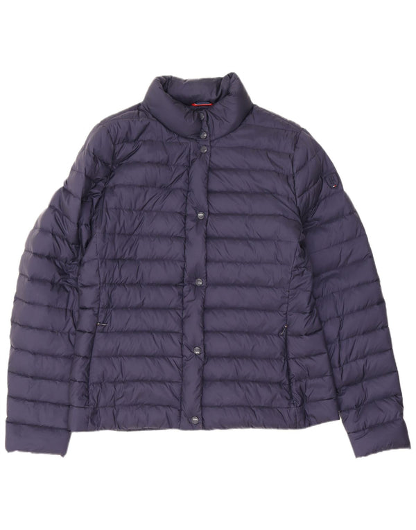 Tommy Hilfiger Veste matelassée pour femme UK 16 Large Bleu Marine Nylon