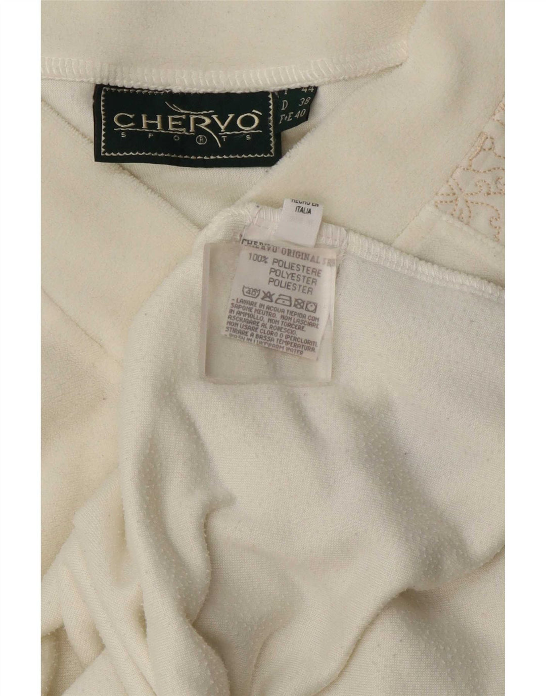 Chervo Débardeur en velours pour femme IT 44 Medium Off White Paisley Polyester