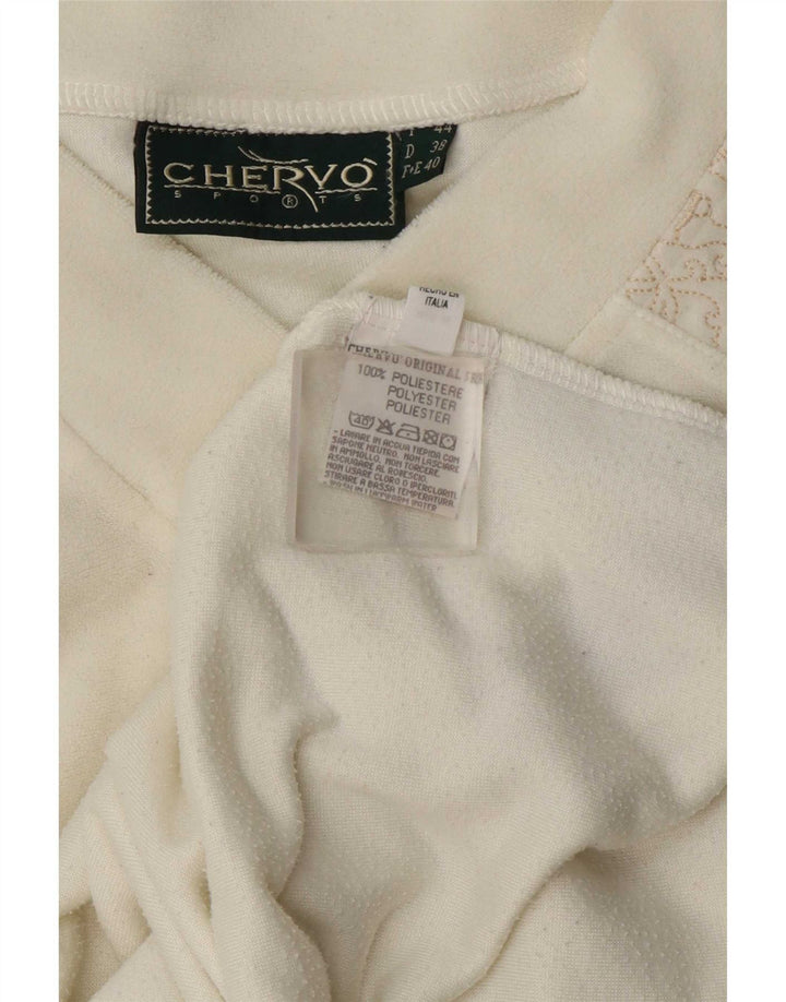 Chervo Débardeur en velours pour femme IT 44 Medium Off White Paisley Polyester