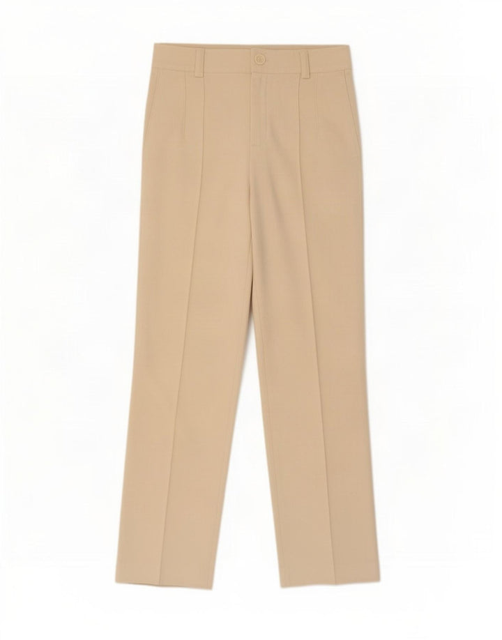 Pantalon décontracté droit femme Zara Medium W32 L33 Polyester blanc cassé