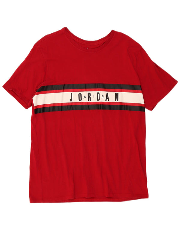 Jordan T-shirt graphique pour homme XL en coton color block rouge