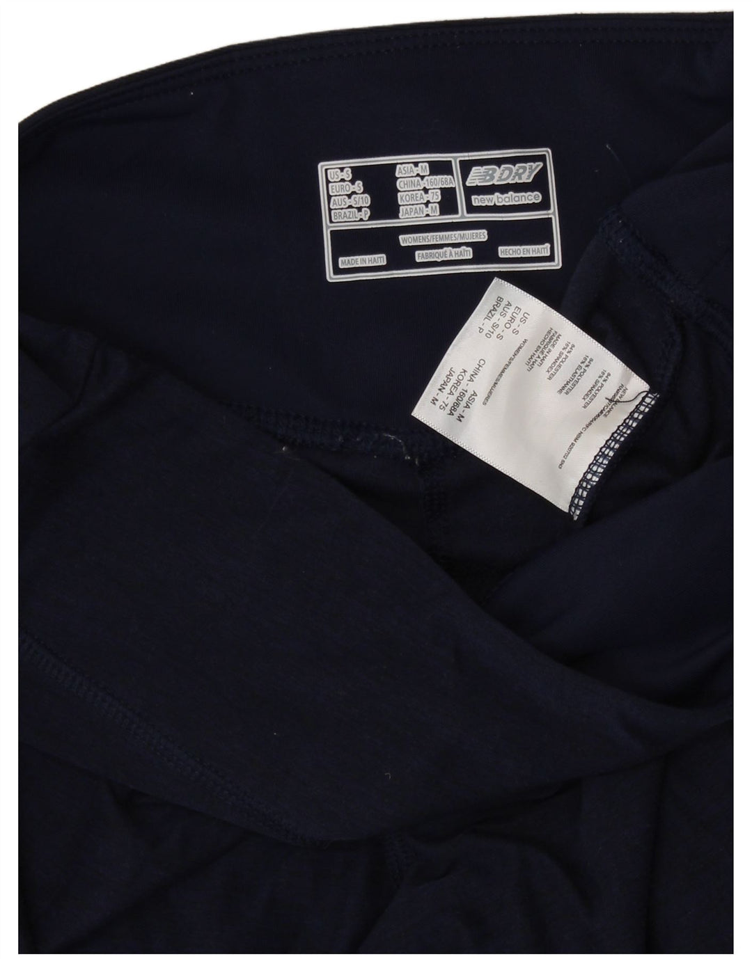 NEW BALANCE Leggings Femme UK 8 Small Bleu Marine Polyester