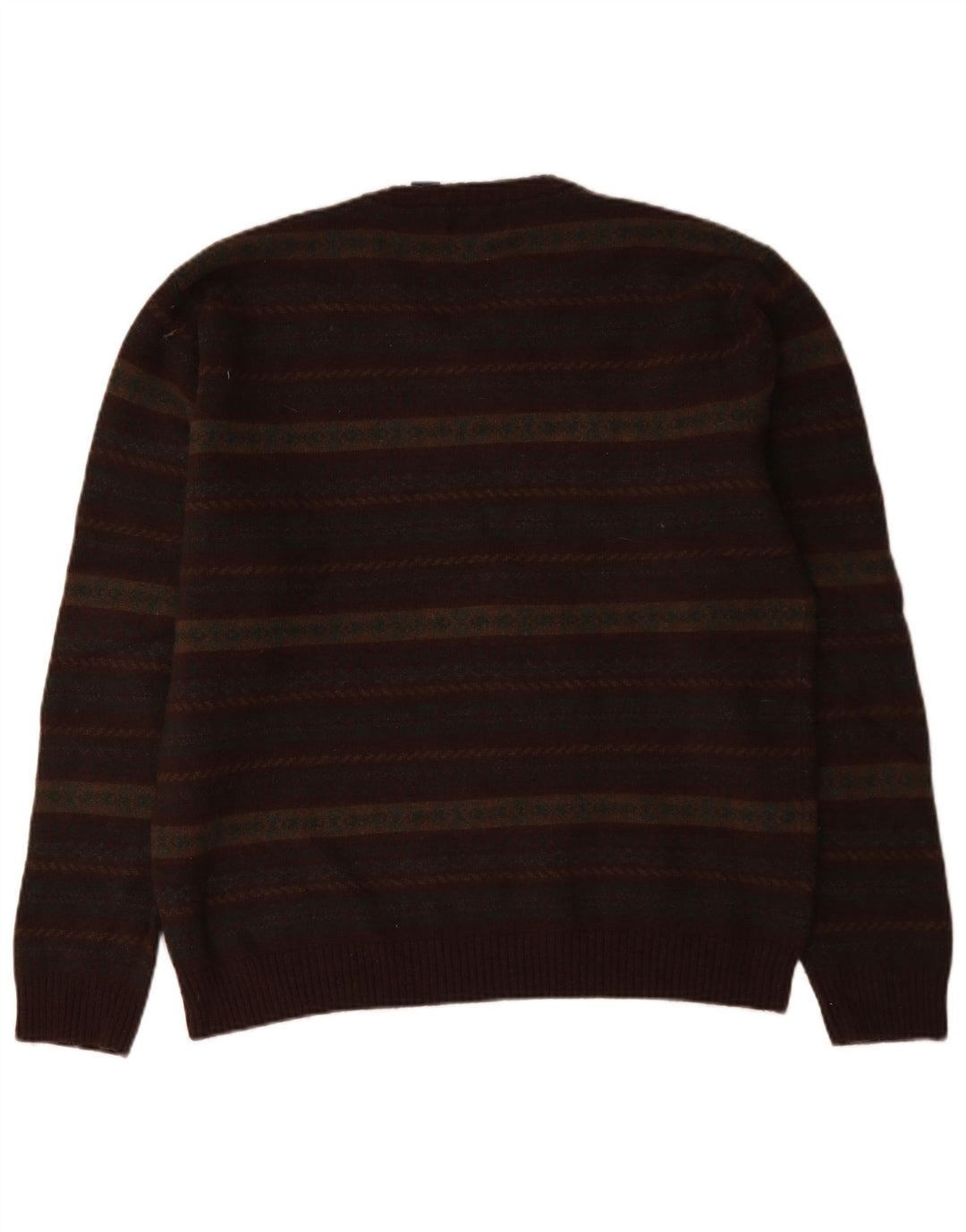 Chaps Pull col V pour homme en laine d'agneau Fair Isle multicolore