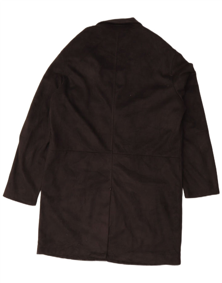 Zara Manteau coupe ample pour hommes UK 38 Polyester noir moyen