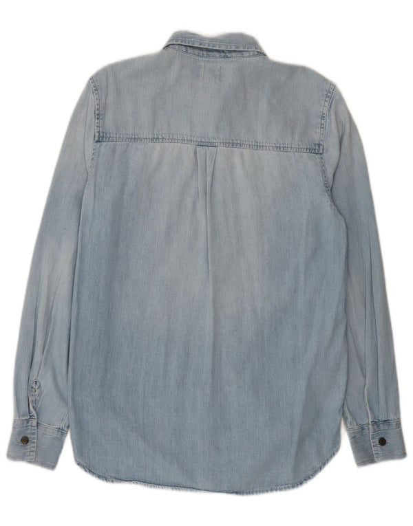 Gap Chemise en jean surdimensionnée pour femme UK 6 XS Bleu Coton