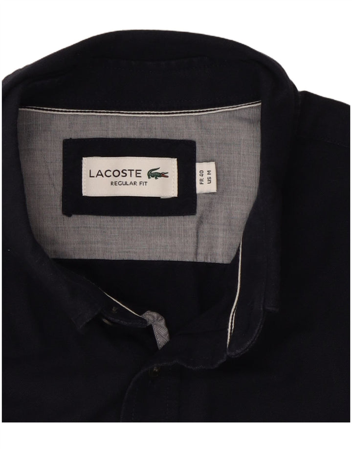 Lacoste Chemise à manches courtes Regular Fit homme en coton bleu marine moyen