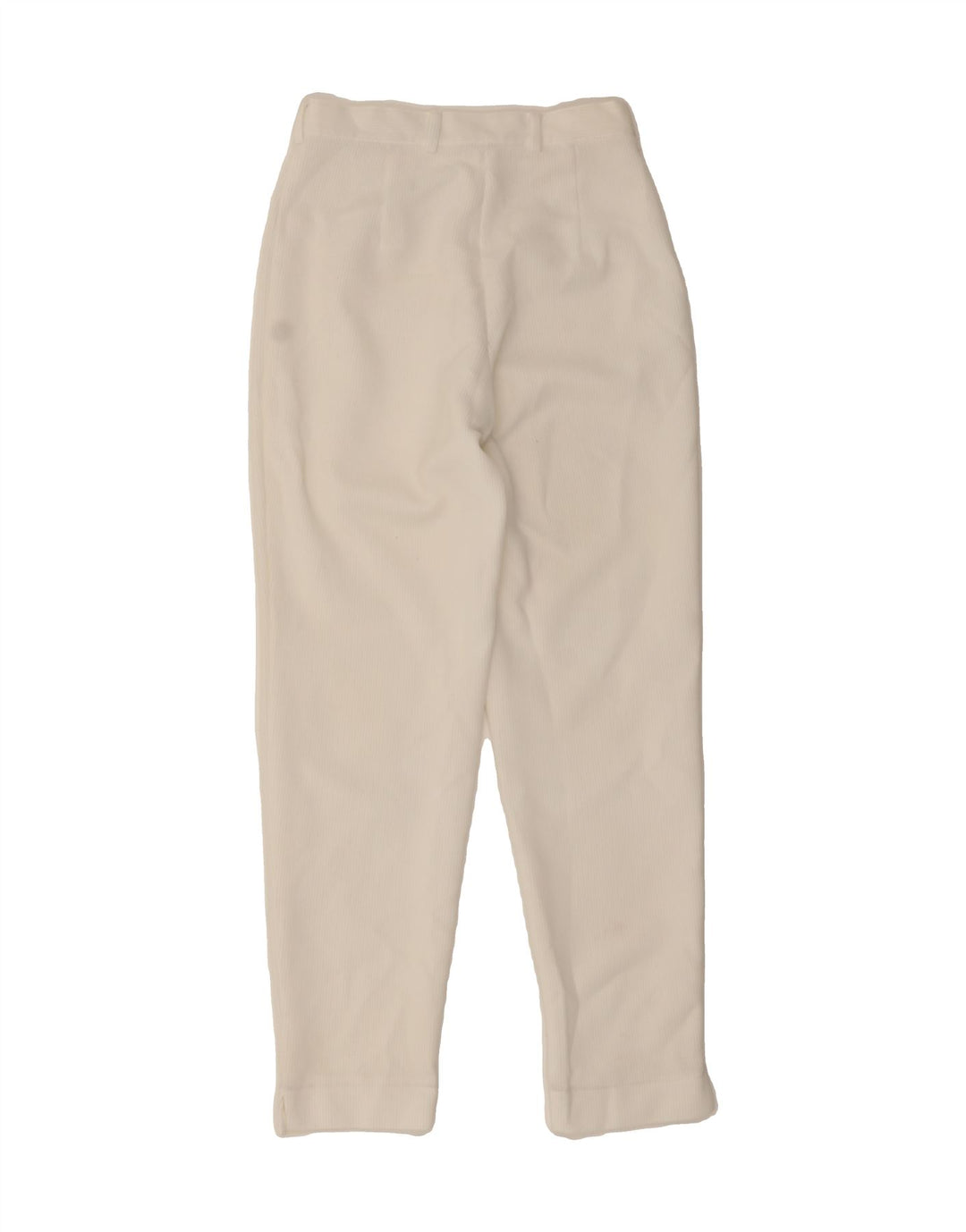 VINTAGE Womens Slim Casual Trousers W27 L30 White Vintage Vintage and Second-Hand Vintage from Messina Hembry 