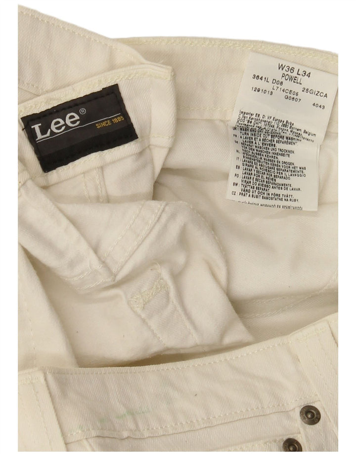 Lee Powell Jeans W36 L33 Femme Blanc Coton