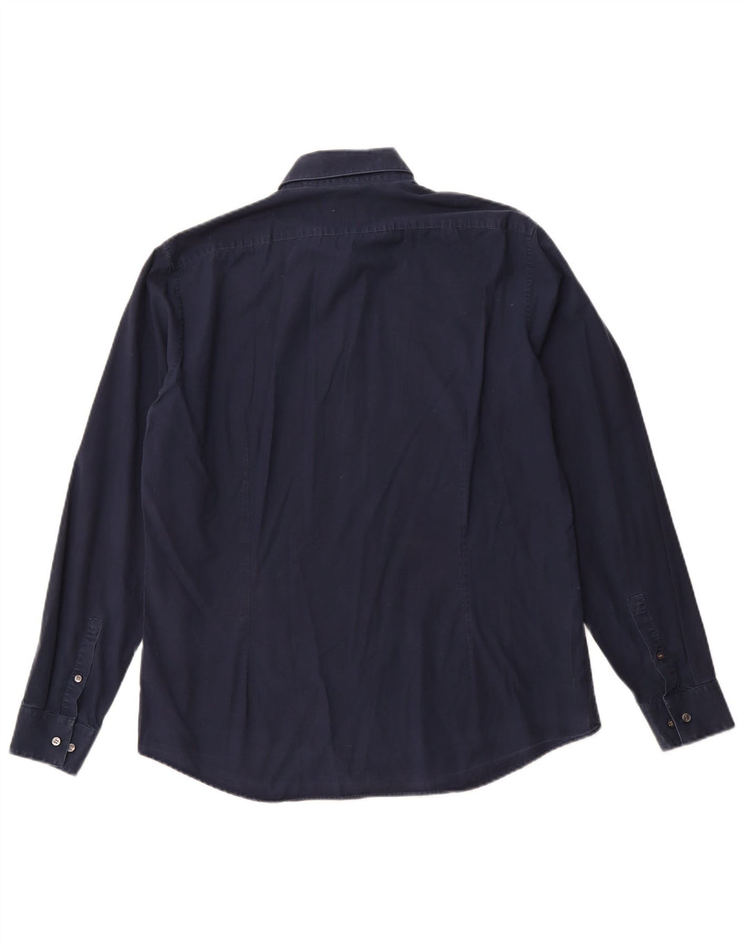 CALVIN KLEIN Chemise Slim Fit Homme Taille 16 1/2 Grand Coton Bleu Marine