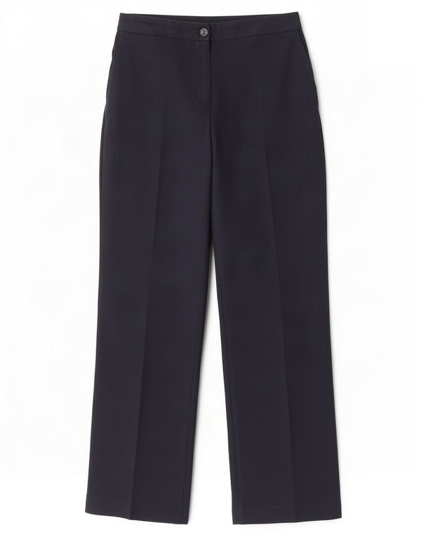 Marks & Spencer Pantalon décontracté droit pour femme UK 18 XL W34 L30 Bleu marine