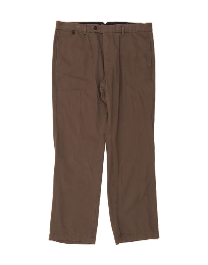 MARKS & SPENCER Mens Blue Harbour Straight Chino Trousers W38 L33 Grey Vintage Marks & Spencer and Second-Hand Marks & Spencer from Messina Hembry 