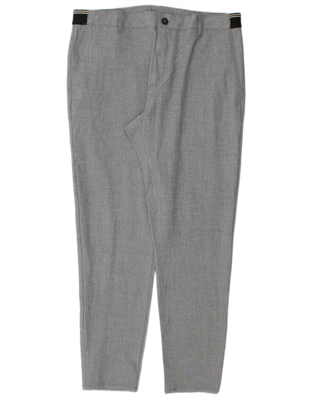Zara Pantalon Chino Fuselé Homme Large W32 L29 Gris