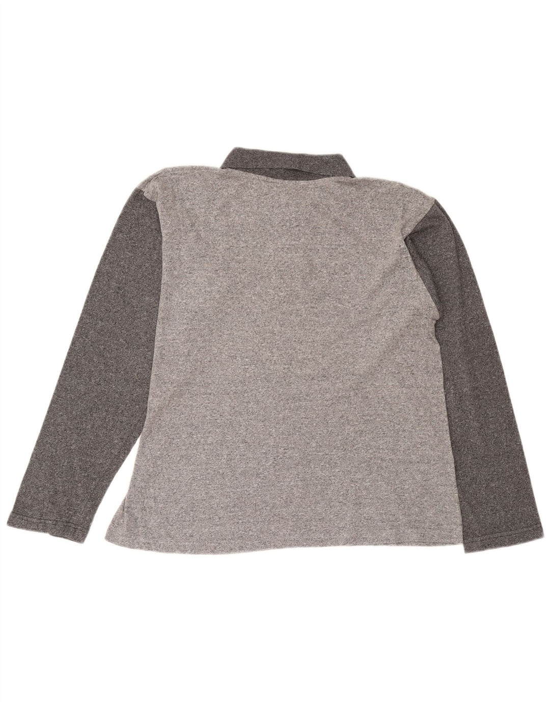 Champion Polo à Manches Longues Homme Large Gris Colorblock