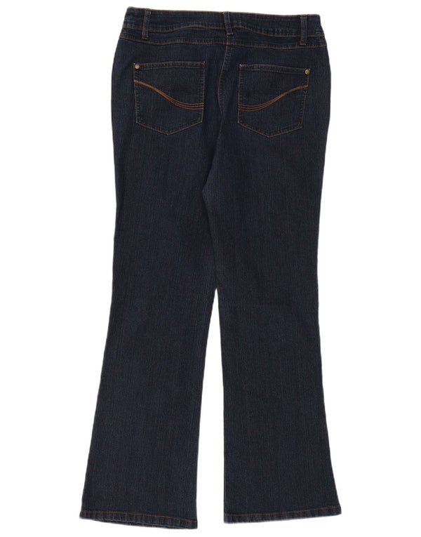 M&Co Jean Bootcut Femme UK 14 Large W34 L30 Bleu Marine Coton