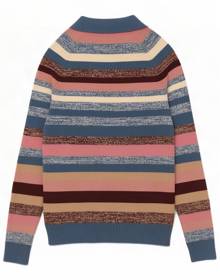 White Stuff Pull à col polo pour femme UK 14 Large Multicolore