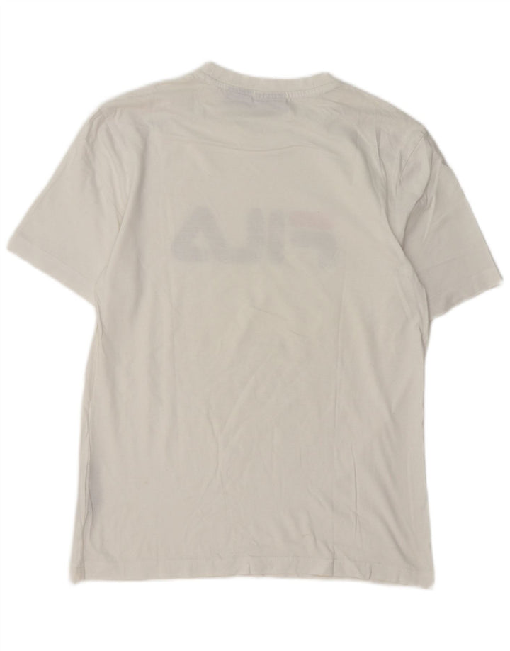 Fila T-Shirt Graphique Homme Petit Blanc Coton