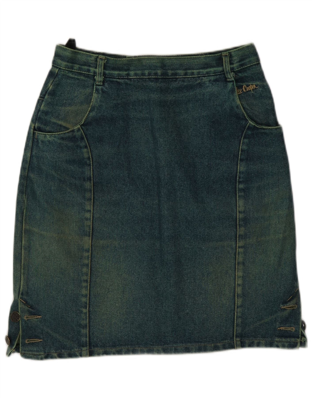 Lee Cooper Jupe en jean pour femme IT 42 Medium W26 Vert Coton