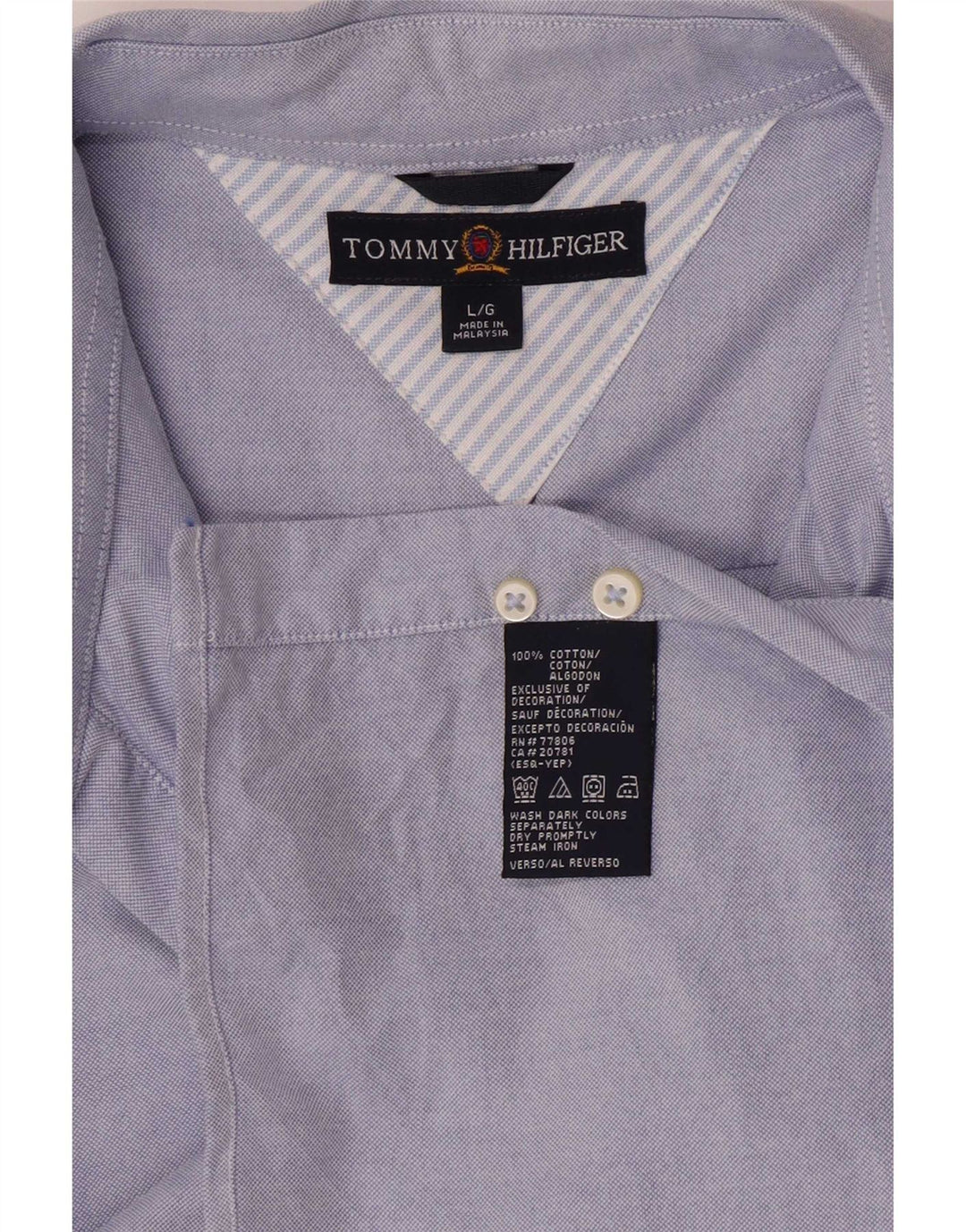 Tommy Hilfiger Chemise Regular Fit Homme Grand Bleu Coton