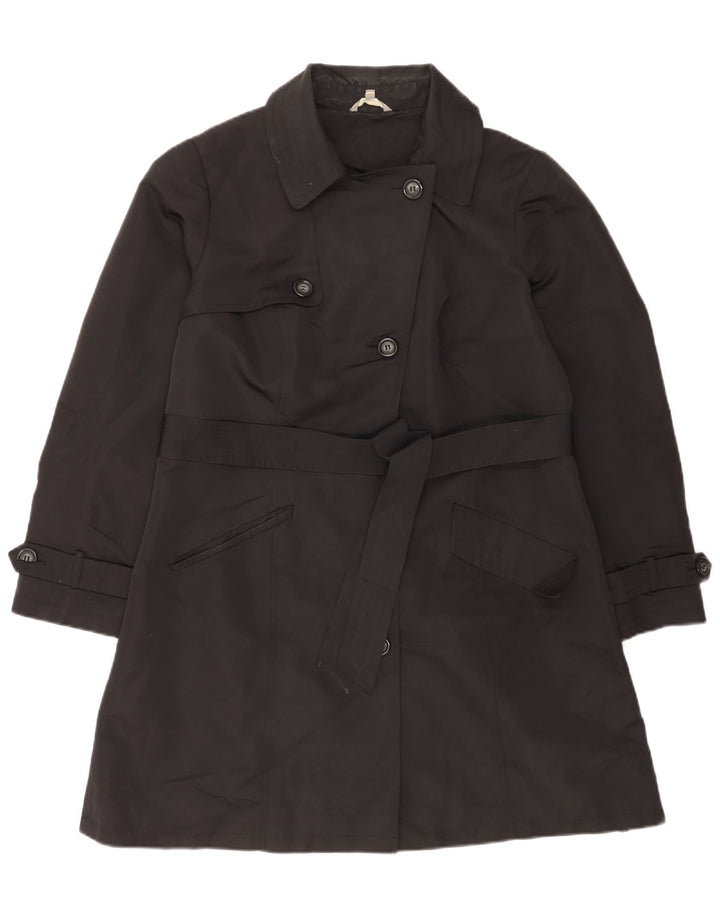 Marks & Spencer Trench-Coat Femme UK 16 Large Noir Polyester